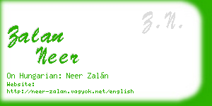 zalan neer business card